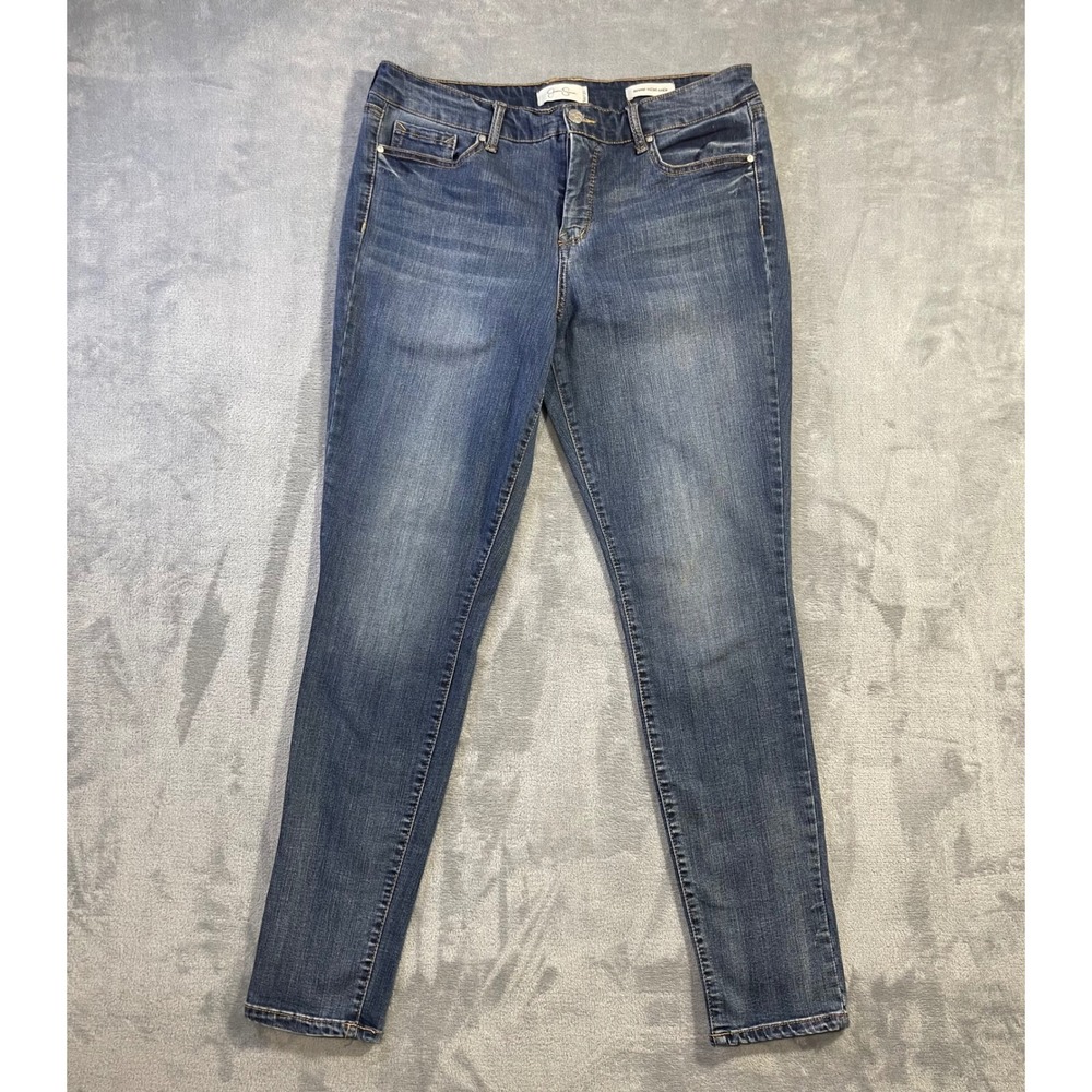 Jessica Simpson Womens Forever Rolled Ankle Jeans 12/31 Blue Skinny Stretch